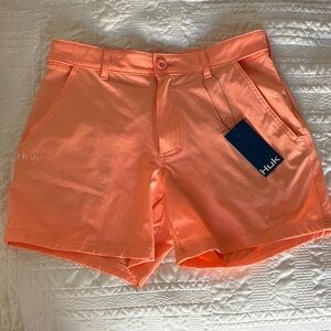 Huk Bright Coral Performance Shorts
